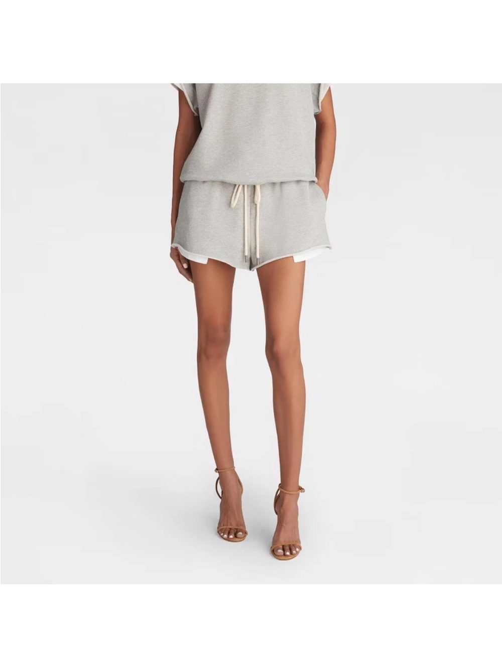 KBB by KAHLANA Women's Mid-Rise 'The Mini Sweatshorts' - Heather Gray